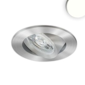   LED süllyesztett lámpa Slim68 MiniAMP szálcsiszolt alumínium, kerek, 8W, 24V DC, semleges fehér, dimmelheto