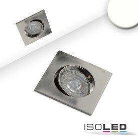   LED süllyesztett lámpa Slim68 szálcsiszolt alumínium, szögletes, 9W, semleges fehér, dimmelheto
