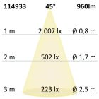 LED süllyesztett lámpa Slim68 szálcsiszolt alumínium, szögletes, 9W, semleges fehér, dimmelheto