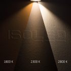 LED süllyesztett lámpa Sunset Slim68 fekete, szögletes, 9W, 1800-2800K, dim-to-warm