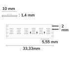 LED RGB Linear10 flexibilis szalag, 24V, 12W, IP20, 180 LED/m