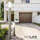 Poller lámpa 1100 rozsdamentes acél, IP44, PIR mozgásérzékelovel, meleg fehér, E27 LED izzóval 9W
