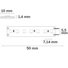LED CRI Food flexibilis szalag Meat, 24V, 14.4W, IP54 Nano bevonat, 130 LED/m