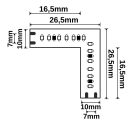 Sarokösszeköto világító 1W MiniAMP flexibilis szalaghoz, 12V, 12W, 3000K