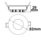 LED sülleyesztett szpotlámpa PC68 IP44, csiszolt, 5W, 38°, 3000K, SwitchDim