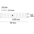 LED HEQ830 flexibilis szalag 200 Lumen/W, 24V, 9W, IP20, 3000K, 179 LED/m