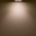 LED mélysugárzó, 9W, szögletes, ultra lapos, vakítás-csökkentett, fekete, meleg fehér, dimmel.