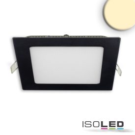   LED mélysugárzó, 15W, szögletes, ultra lapos, vakítás-csökkentett, fekete, melegfehér, dimmel.