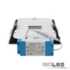 LED mélysugárzó, 15W, szögletes, ultra lapos, vakítás-csökkentett, fekete, melegfehér, dimmel.