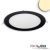 LED mélysugárzó, 18W, kerek, ultra lapos, vakításcsökkentett, fekete, meleg fehér, dimmel. CRI90