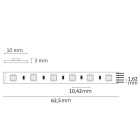 LED SIL RGB+WWW flexibilis szalag, 24V, 19W, 4in1 chip, 96 LED/m