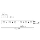 LED AQUA RGB+WW flexibilis szalag, 24V, 19W, IP68, 96 LED/m