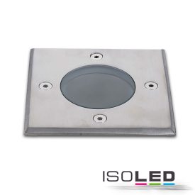   Padlóba süllyesztett spotlámpa GU10 spotokhoz, négyzet alakú, IP67, izzók nélkül