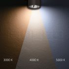 LED mennyezetre szerelt spot IP65, fekete, 10W, ColorSwitch 3000|4000|5000K, dimmelheto