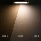 LED mélysugárzó ultralapos szögletes fekete, 18W, 225x225mm, színkapcsoló 3000|3500|4000K, dimmelheto