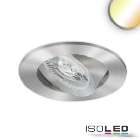   LED süllyesztett lámpa Slim68 csiszolt alumínium, kerek, 6W|6W, 24V DC, fehér dinamikus 2700-5700K