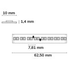LED HEQ919/960 lineáris flexibilis szalag, 24V, 7W+7W, IP20, fehér dinamikus, 256 LED/m