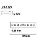 LED AQUA940 PU lineáris flexibilis szalag, 24V, 12W, IP68, semleges fehér, 160 LED/m