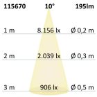 LED padlóba süllyesztett spot, kerek 55mm, rozsdamentes acél, 12-24V, IP67, 3W, 10°, semleges fehér