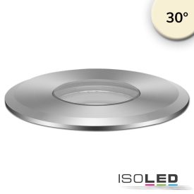   LED padlóba süllyesztett spot, kerek 55mm, rozsdamentes acél, 12-24V, IP67, 3W, 30°, meleg fehér