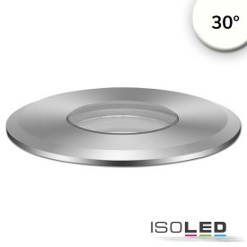   LED padlóba süllyesztett spot, kerek 55mm, rozsdamentes acél, 12-24V, IP67, 3W, 30°, semleges fehér