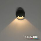 LED padlóba süllyesztett spot, kerek 1SIDE 60mm, fekete, 12-24V, IP67, 3W, 60°, meleg fehér