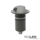 LED padlóba süllyesztett spot, kerek 2SIDE 60mm, fekete, 12-24V, IP67, 3W, 60°, meleg fehér