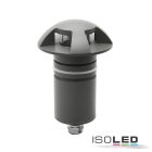 LED padlóba süllyesztett spot, kerek 4SIDE 60mm, fekete, 12-24V, IP67, 3W, 60°, meleg fehér