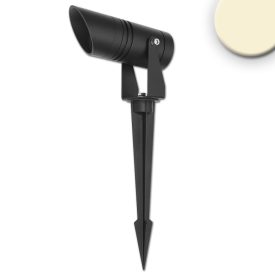   LED kerti reflektor, kerek, rozsdamentes acél, fekete, 220V, IP65, 10W, 30°, meleg fehér