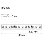 LED AQUA927/960 PU lineáris flexibilis szalag, 24V, 7W+7W, IP68, fehér dinamikus, 120 LED/m
