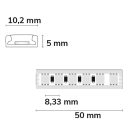LED AQUA RGB PU lineáris flexibilis szalag, 24V, 14,4W, IP68, 120 LED/m