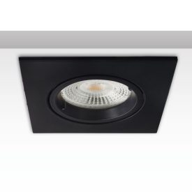   Beépíthési keret négyszögletes , 68 mm-es kivágással, fekete, GU10/MR16 spotokhoz