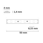 LED CRI865 flexibilis szalag, 24V, 15W, IP20, hideg fehér, 120 LED/m