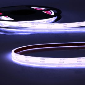   LED HT RGB COB flex. szalag 100°C környezeti homérsékletig, 24V DC, 14,4W, IP68, 5m tekercs 540 LED/m