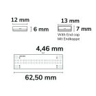 LED HT RGB+WW COB flexibilis szalag 100°C környezeti homérsékletig, 24V DC, 19 W, IP68, 5m, 896 LED/m