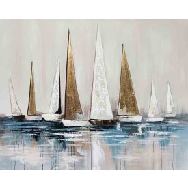 Jégvitorlások - kézzel festett olajfestmény