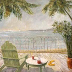 Riviéra - kézzel átfestett olajfestmény