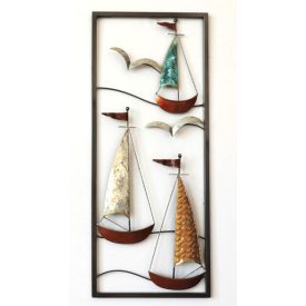 Hajó trió - fém fali dekoráció
