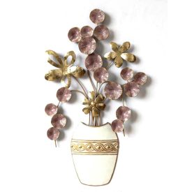 Virág vázában - fém fali dekoráció