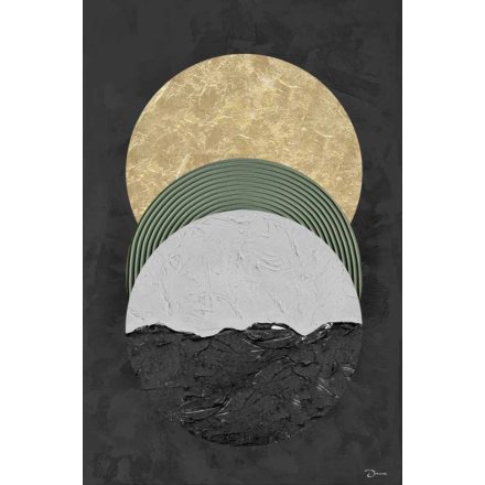 Napfázisok - kézzel átfestett olajfestmény