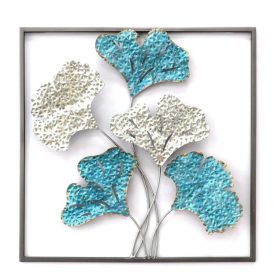 Téli ginkgo - fém fali dekoráció