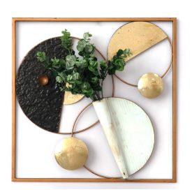 Félkörök harmóniája - fém fali dekoráció