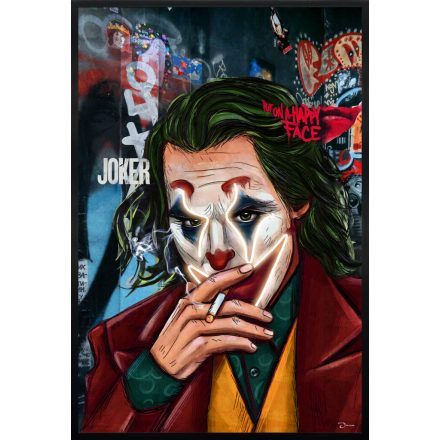 Joker - kézzel átfestett olajfestmény LED világítással