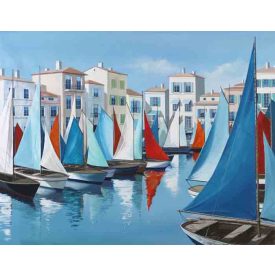 Verseny előtt - kézzel átfestett olajfestmény