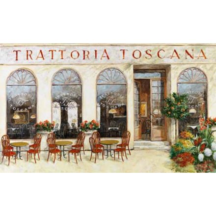 Trattoria Toscana - kézzel átfestett olajfestmény