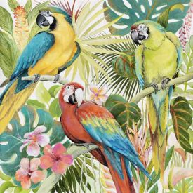 Csivitelő madarak - kézzel átfestett olajfestmény