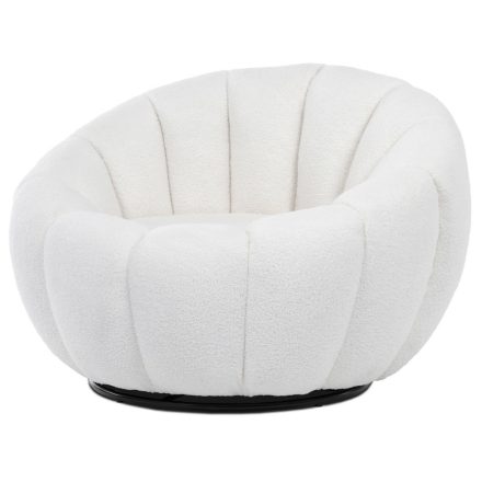 Fehér Bouclé Dizájn Fotel AK-341