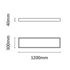 Asalite LED Panel Mennyezetre Rögzíthető Keret (40mm) 120x30cm