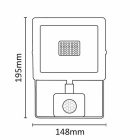 Asalite LED Fehér Reflektor Slim 30W 4500K (2700 lumen) + Mozgásérzékelő Szenzor