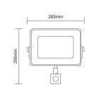 Asalite LED Reflektor Slim 100W 4500K (9000 lumen) + Mozgásérzékelő Szenzor